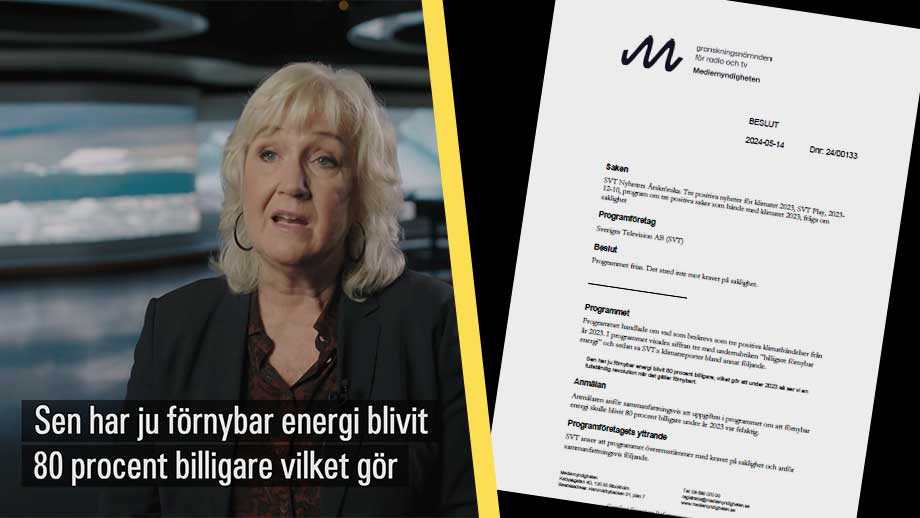 Granskningsnämnden friar SVT – kritiseras för jäv
