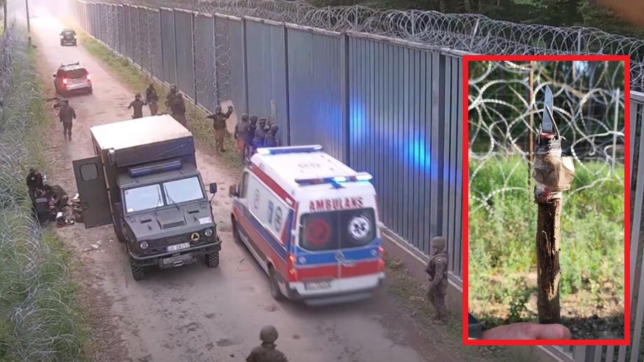 VIDEO: Migranter attackerar polska gränsvakter