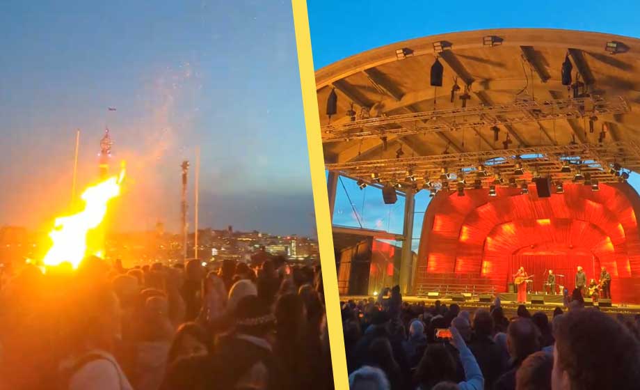 Arabisk sång på traditionellt valborgsmässofirande