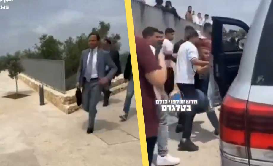 Tysk ambassadör attackerad av mobb på Västbanken