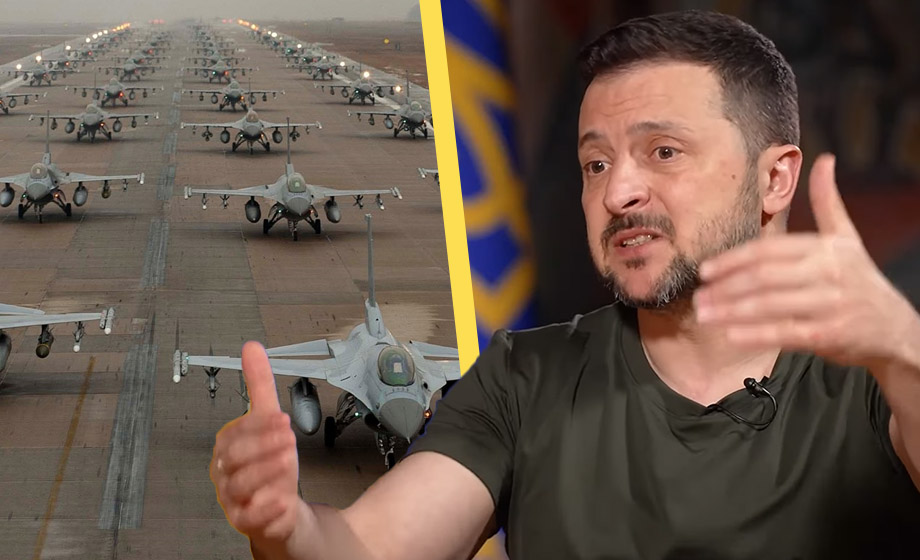 Zelenskyj i intervju: Ukraina behöver 120-130 F-16-plan