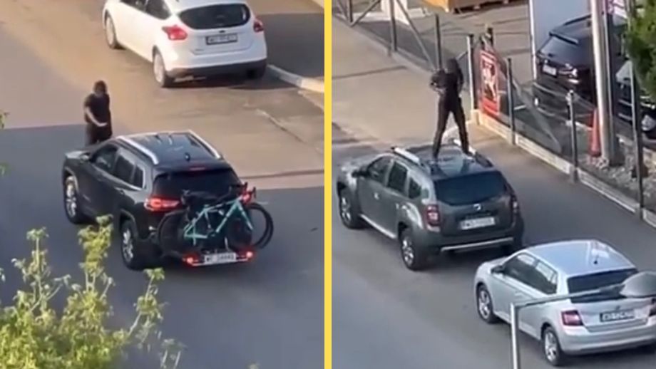 VIDEO: Afrikan löper amok på bilar