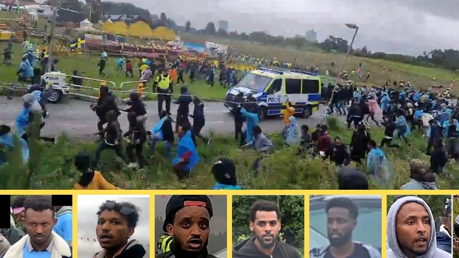 Polisen jagar 26 afrikaner efter slaget på Järvafälet