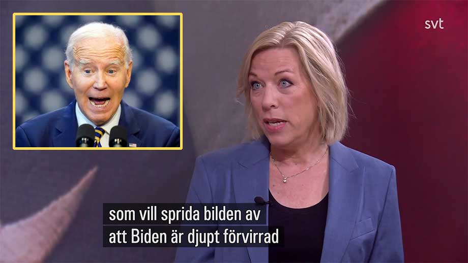 Klipp på förvirrad Biden virala – SVT gör räddningsinsats
