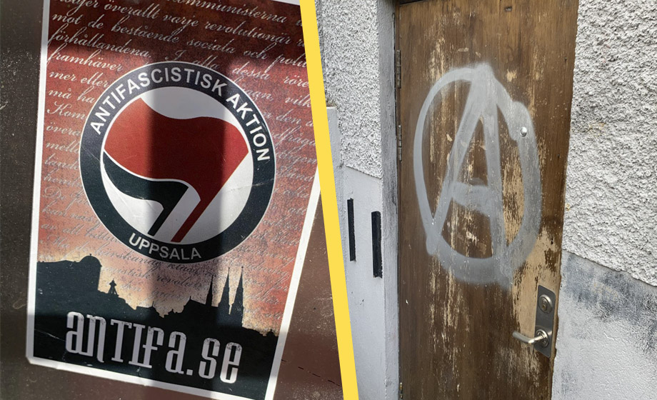 Vänsterextrema sabotage mot studentförening i Uppsala