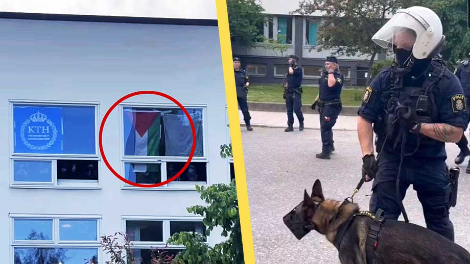 Palestinska extremister stormade Kungliga Tekniska Högskolan