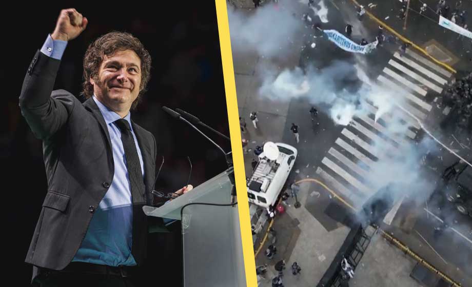 Våldsamma scener då Argentina röstar igenom tuffa ekonomiska åtstramningar