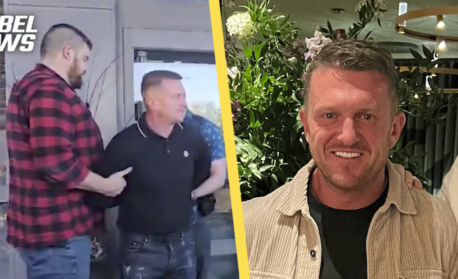 Tommy Robinson gripen efter tal
