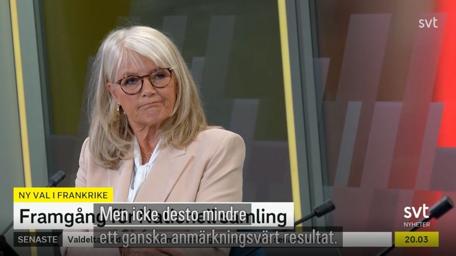 SVT:s reaktion på franska valet: ”Chockresultat – anmärkningsvärt”