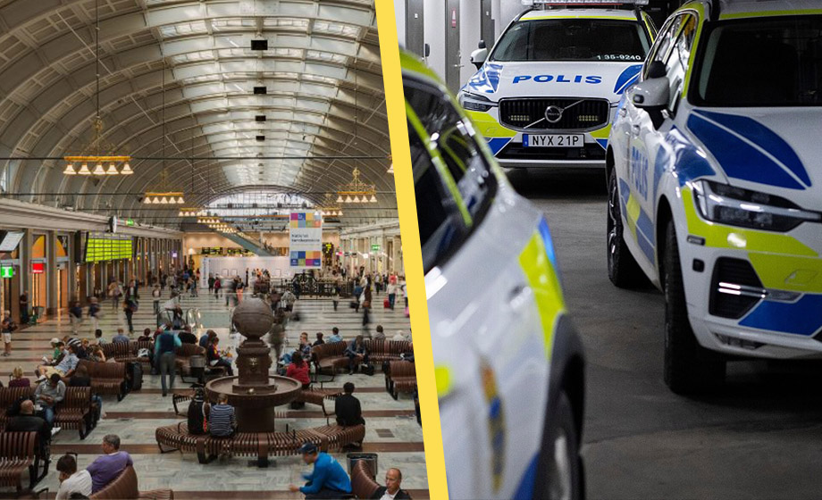 Bomblarm på Stockholms central