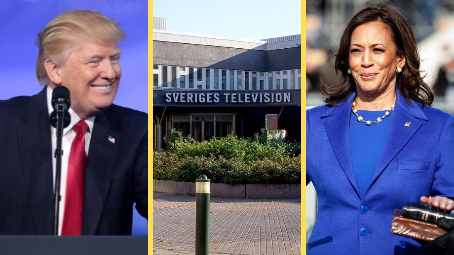 SVT försvarar Kamala Harris när Donald Trump går till attack