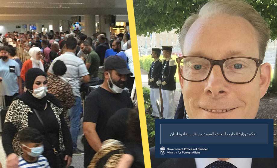 UD uppmanar ”svenskar” att lämna Libanon – på arabiska