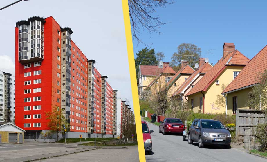 Förslaget: Riv enfamiljshus och bygg hyresrätter i villaområden