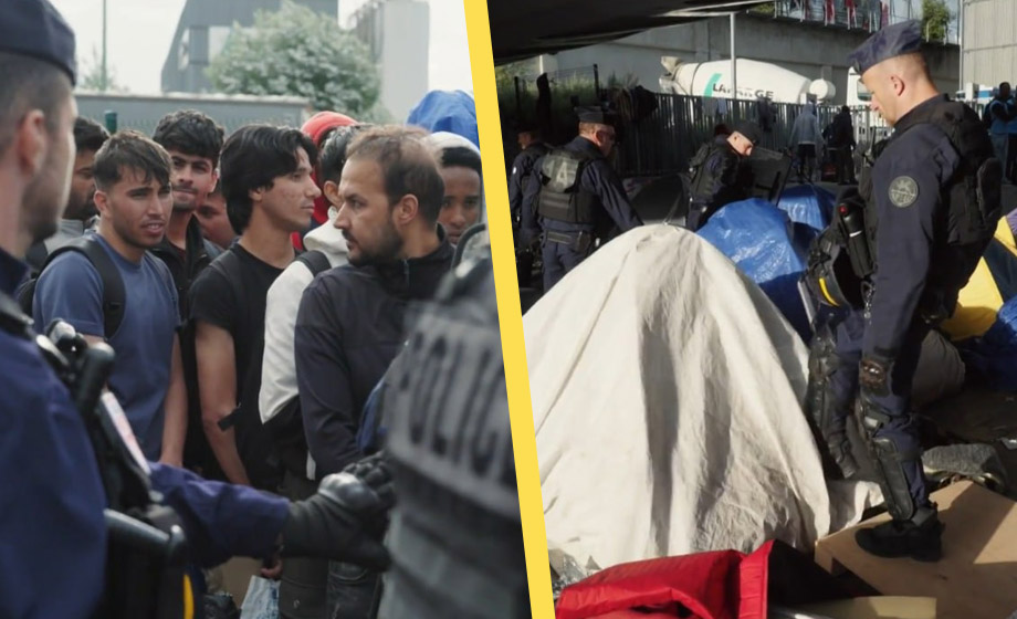 Fransk polis städar undan migrantläger inför OS