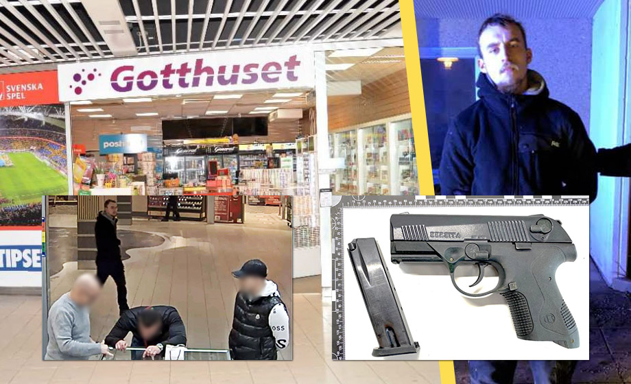 17-åring döms för skottlossning i godisbutik i Norrköping