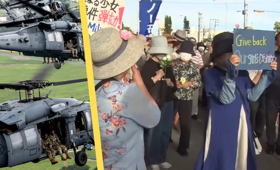 Japaner protesterar mot USA-soldaters våldtäkter