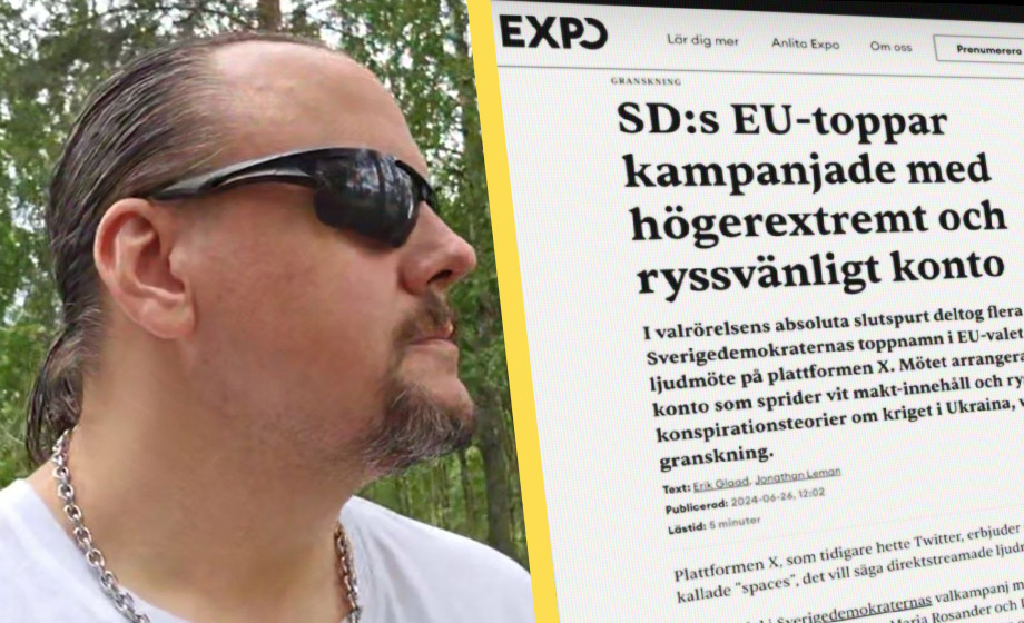 Marcus granskade Expo-rasist – pekades ut som ”högerextrem” och ”ryssvänlig”