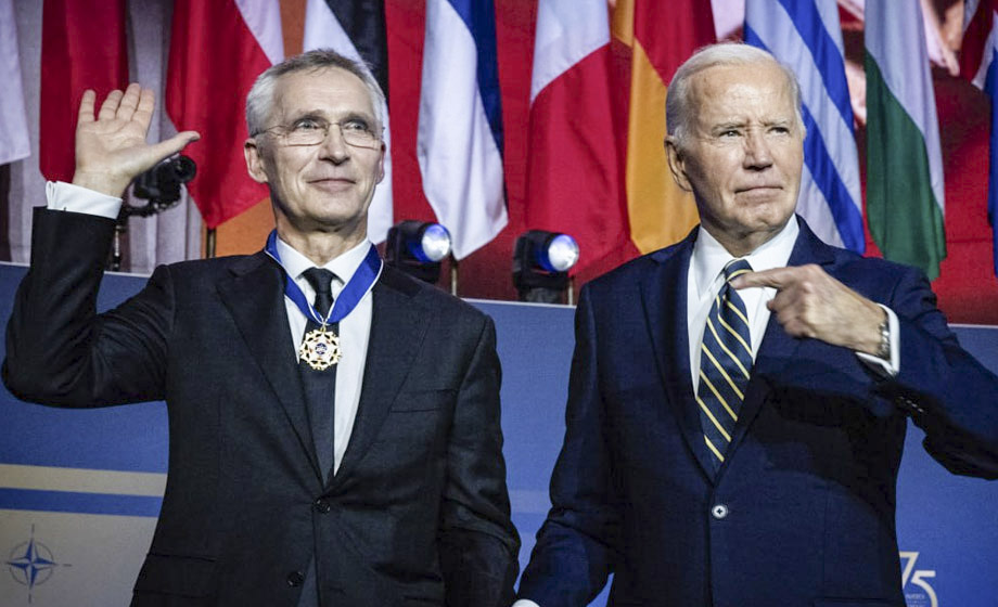 Stoltenberg belönades med frihetsmedalj av Biden