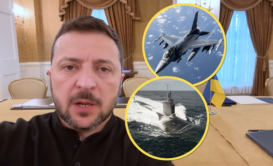 Zelenskyj vill ha 128 F-16-plan omedelbart – och ubåtar