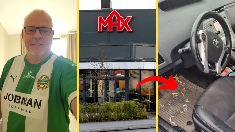 Christer klagade över fel mat hos Max – då kastade personalen maten på honom