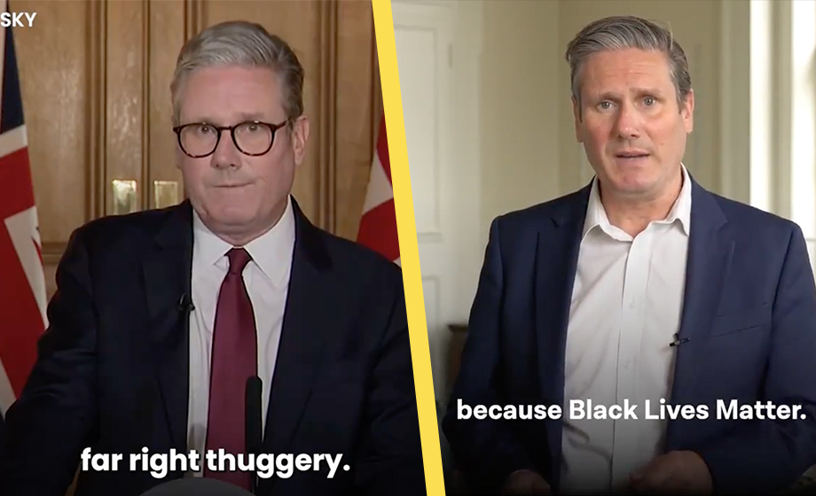 VIDEO: Så låter Keir Starmer beroende på vem som protesterar