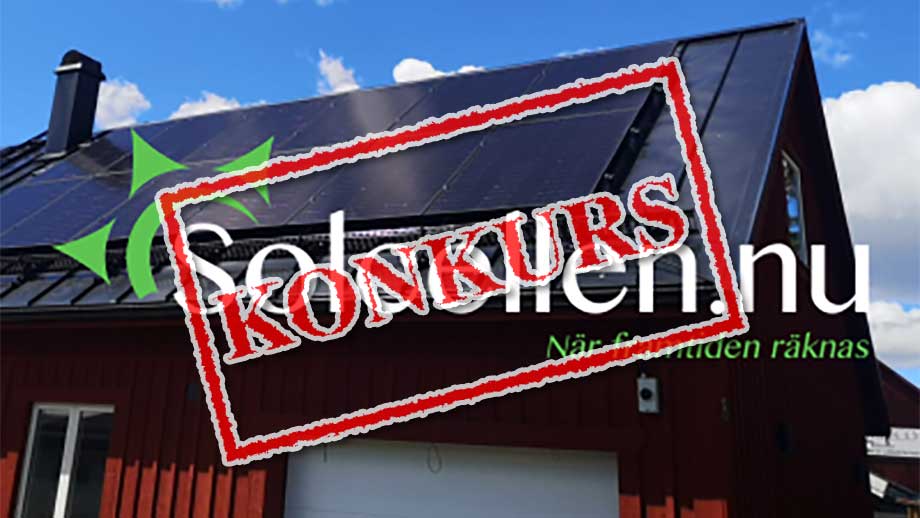 Ytterligare solcellsjätte i konkurs – kunderna får ta smällen