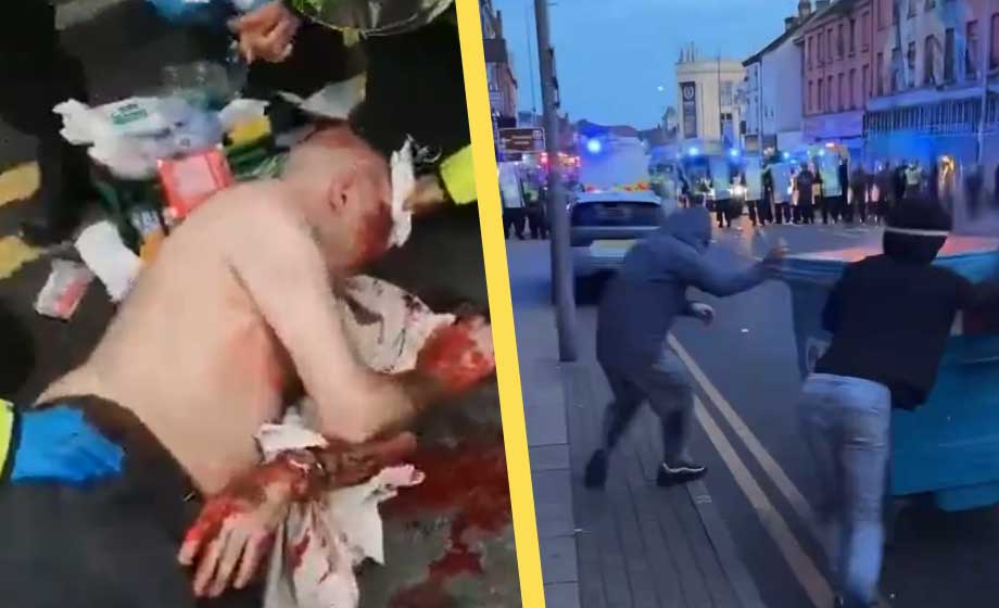 Uppror i England mot invandrarvåldet