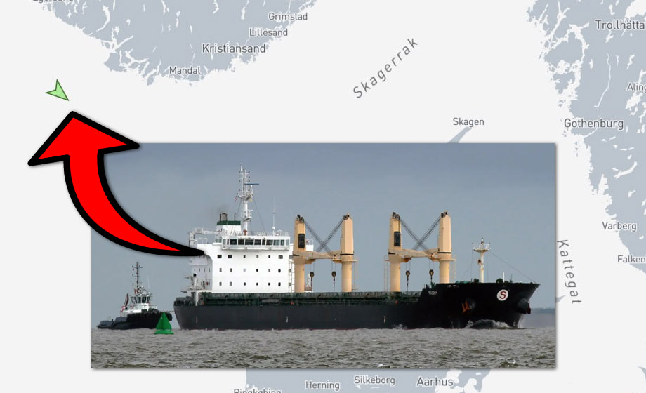 Fartyg med rysk explosiv last på väg mot Sverige