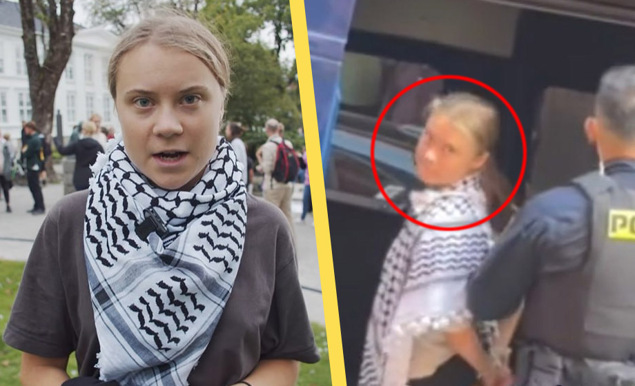 Här grips Greta i Danmark