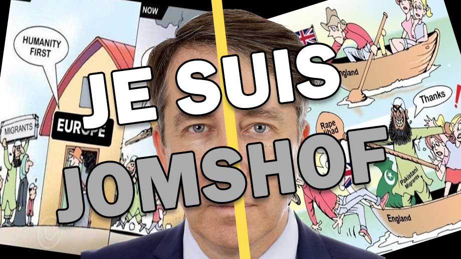 Klart: Inte hets mot folkgrupp av Jomshof att dela satiriska islambilder