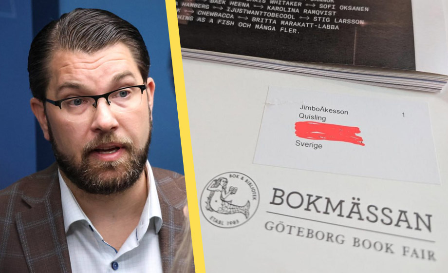 Brevet från Bokmässan: ”JimboÅkesson Quisling”