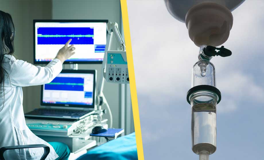 Fick mat i lungan efter att sond kopplats fel