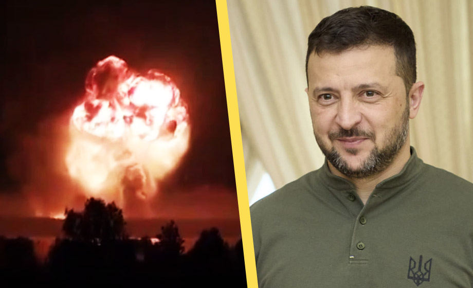 Vilken smäll! – Ukrainsk fullträff på rysk ammunitionsdepå