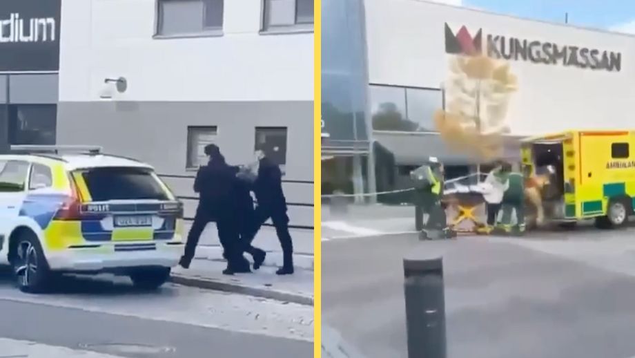 Butiksanställd skjuten i köpcenter i Kungsbacka