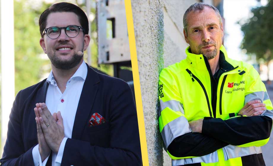 SD stora bland Byggnads medlemmar – knappar in på S