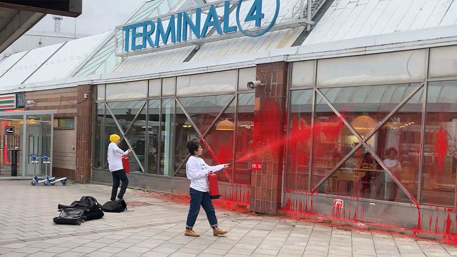Klimatextremister attackerade flygplatser i Stockholm, Göteborg och Malmö