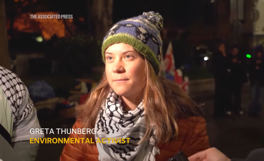 Greta i Georgien för att protestera mot valresultatet