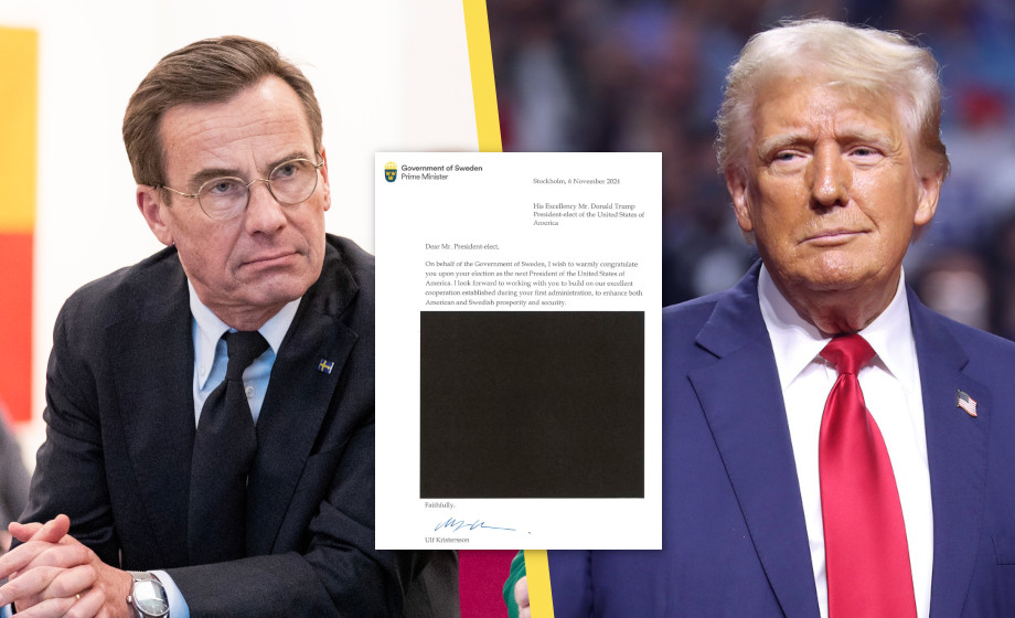 Regeringen hemligstämplar Kristerssons grattis-brev till Trump