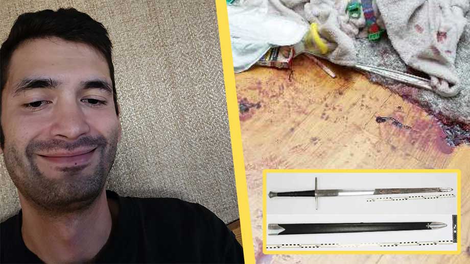 Rivallo högg ihjäl hustrun med svärd framför barnen – åtalas