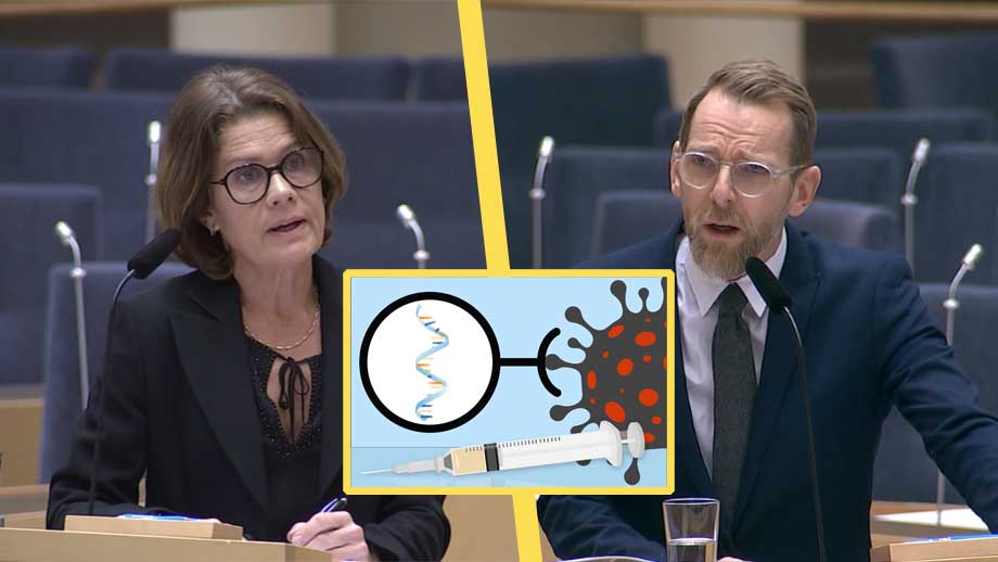 VIDEO: Se Elsa Widding konfrontera regeringen om covid-vaccin