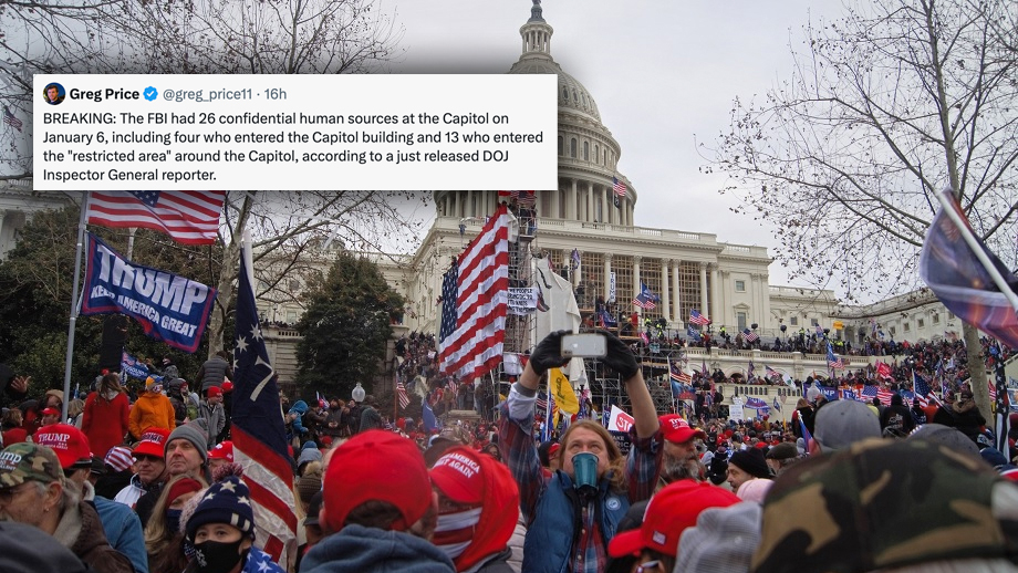Bekräftat: 26 FBI-agenter deltog vid händelserna 6 januari