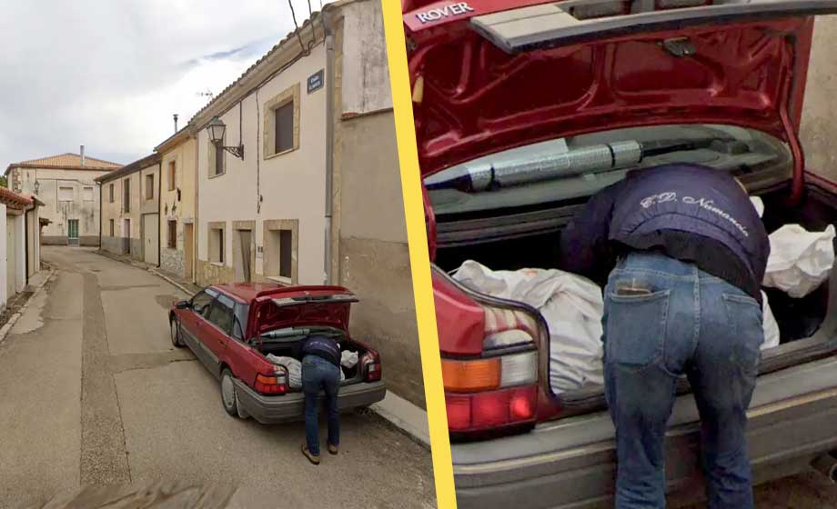 Mördare som lastar lik i bil fångades på Google Maps