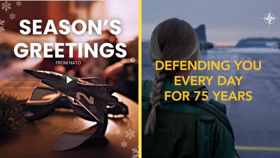 Här är Natos julhälsning från Sverige – utan att nämna julen