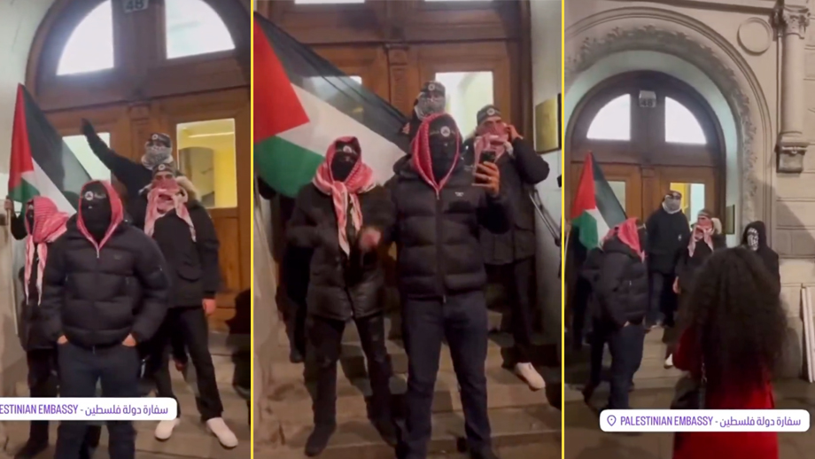VIDEO: Maskerade islamister hotfulla i Stockholms innerstad