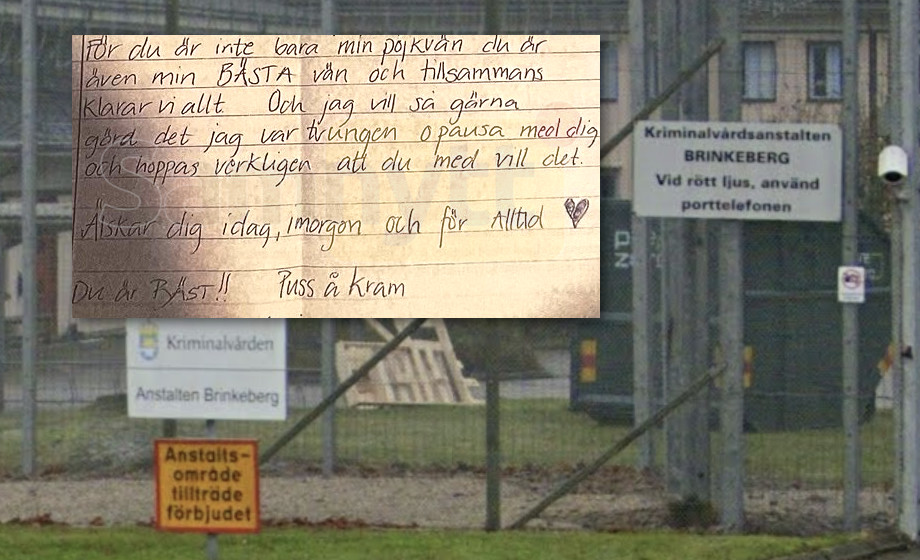 ”Älskar dig idag, imorgon och för alltid” – Kriminalvårdarens kärleksförklaring till trippeldömd